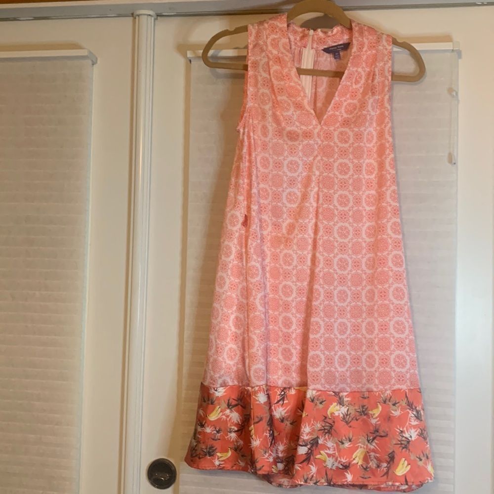 Peter‎ Som Anthropologie Orange Banana Trim  Dress Size XS